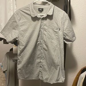 Button up shirt. Gray. Thin material.